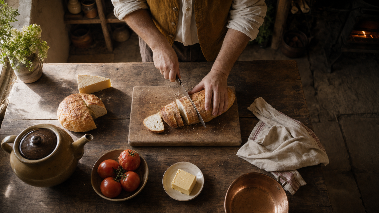 Make tea and lunch slowly preview