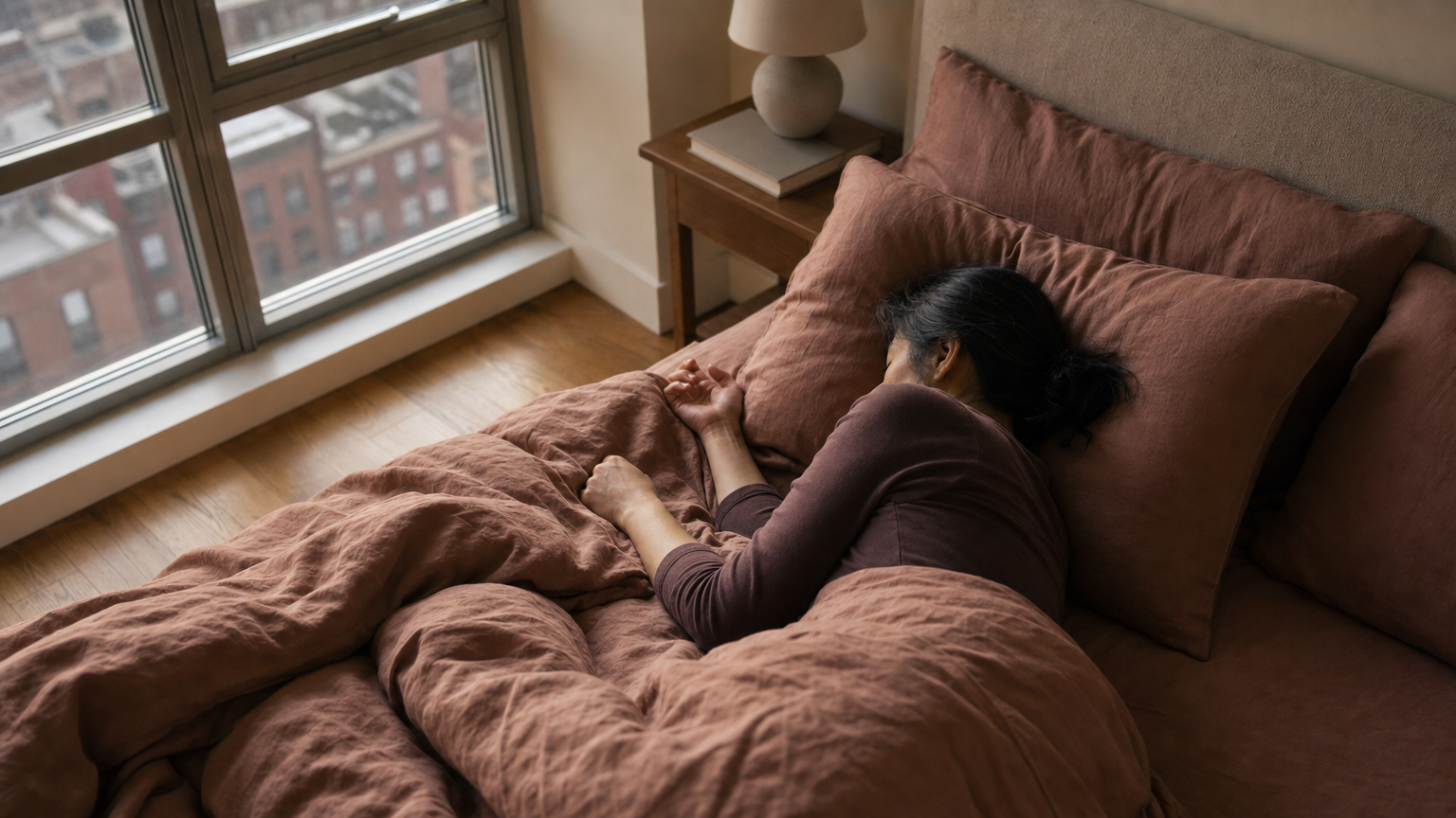 Waking up slowly in bed preview